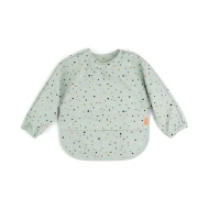 Ärmellätzchen mit Tasche Happy dots grün