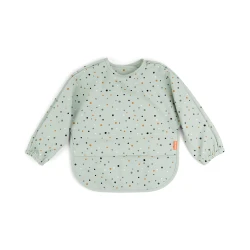 Ärmellätzchen mit Tasche Happy dots grün