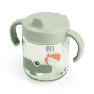 Lerntasse mit Schnabel und zwei Henkeln Playground grün
