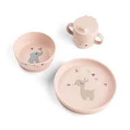 Foodie Essset mit Saugnapf Celebration rosa