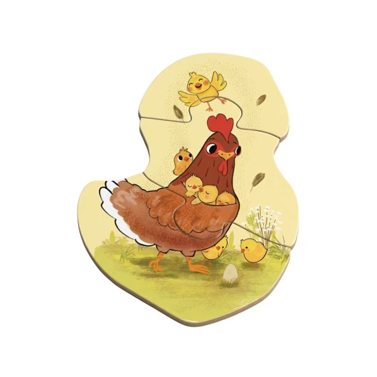 Mein erstes Puzzle Bauernhof 6-in-1 mit Bauernhoftieren und Tierbabys