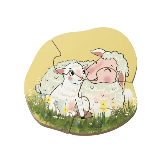 Mein erstes Puzzle Bauernhof 6-in-1 mit Bauernhoftieren und Tierbabys