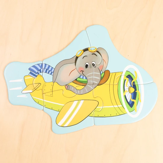 Erstes Puzzle „Transport 6-in-1“ – Kinderpuzzles mit Tieren und Fahrzeugen