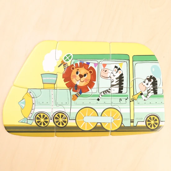 Erstes Puzzle „Transport 6-in-1“ – Kinderpuzzles mit Tieren und Fahrzeugen