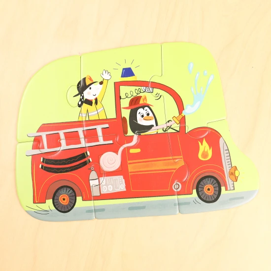 Erstes Puzzle „Transport 6-in-1“ – Kinderpuzzles mit Tieren und Fahrzeugen