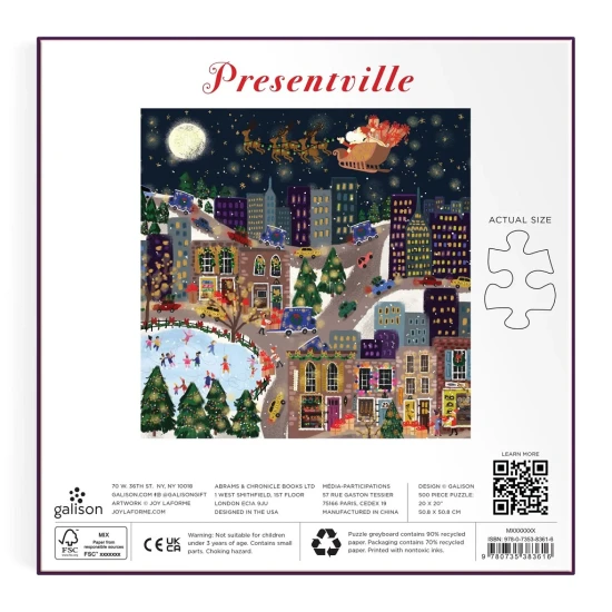 Puzzle Weihnachtsstadt Presentville 500 Teile – Galison CHB8361