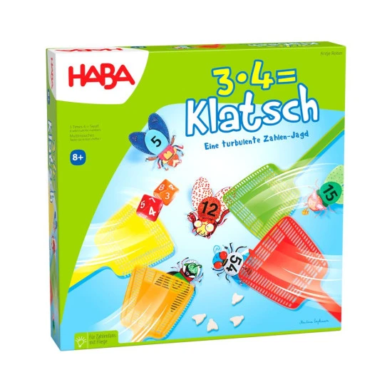 Brettspiel Pác Kleines Einmaleins bis 100 - Kinder lernen das Einmaleins und verbessern ihre Konzentration, während sie ein lustiges Spiel mit Fliegen spielen.