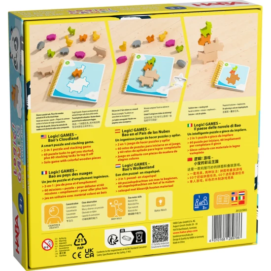 Logic! Games Bao in Wolkenland Haba – Logikspiel für Kinder ab 3 Jahren