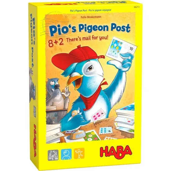 Pigeon Pio von Pigeon Post hat alle Hände voll zu tun (oder eher alle Flügel).