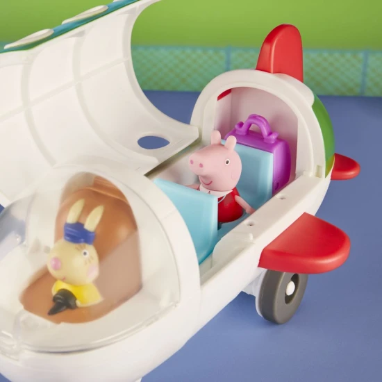 Flugzeug Air Peppa mit Peppa-Wutz-Figur und Koffer