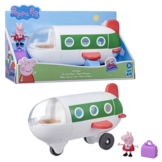 Flugzeug Air Peppa mit Peppa-Wutz-Figur und Koffer