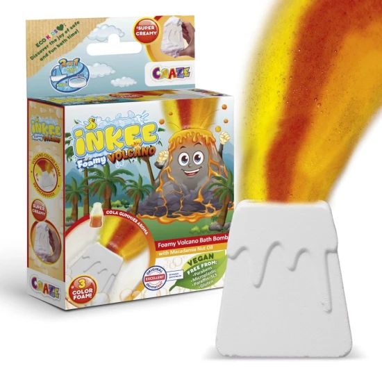 Sprudelnde Badebombe Schaumvulkan 110 g – INKEE 0737867