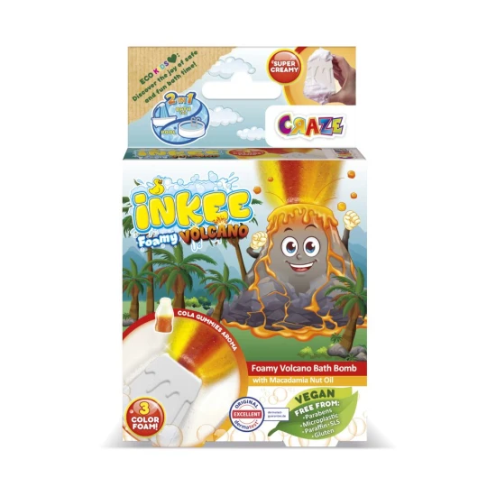 Sprudelnde Badebombe Schaumvulkan 110 g – INKEE 0737867