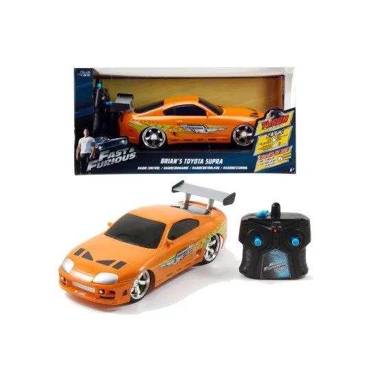RC-Auto Brian's Toyota Supra 1:24 in sattem Orange, für die Fernsteuerung
