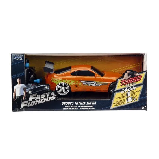 RC-Auto Brian's Toyota Supra 1:24 in sattem Orange, für die Fernsteuerung