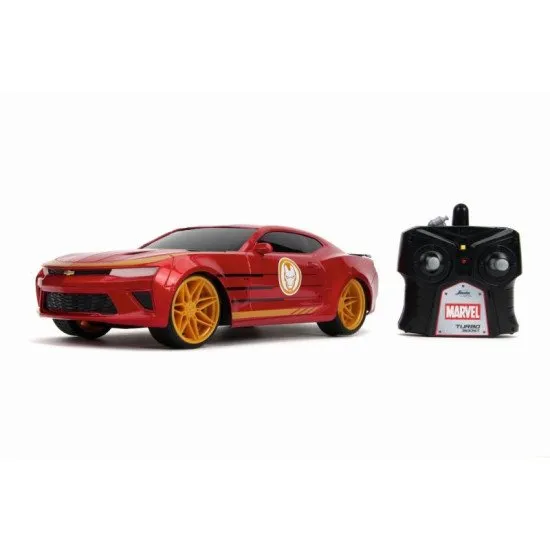 Marvel Iron Man 2016 Chevy Camaro, rotes ferngesteuertes RC-Auto, Maßstab 1:16