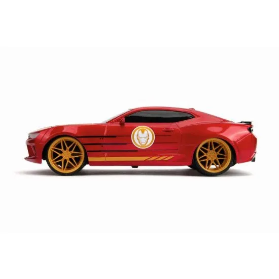 Marvel Iron Man 2016 Chevy Camaro, rotes ferngesteuertes RC-Auto, Maßstab 1:16