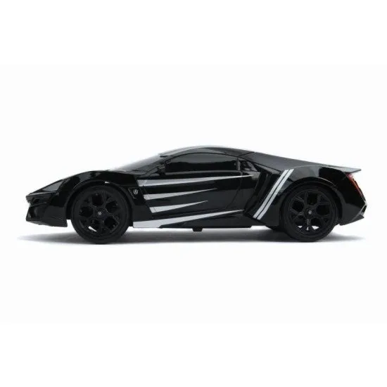 RC-Auto Marvel Black Panther Lykan HyperSport in schwarzer Farbe, für Fernbedienung, Maßstab 1:16