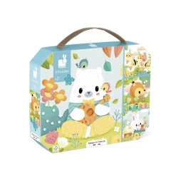 Puzzle im Koffer 4 in 1 Tiere