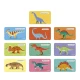Magnetbuch mit einem Dinosaurier und bunten Magneten für Kinder.