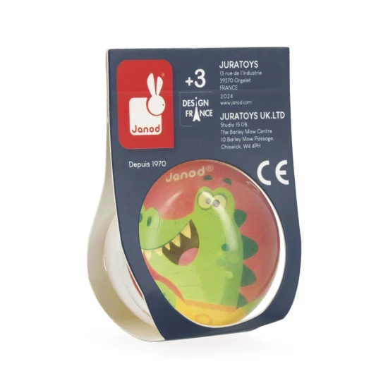 Bunter Hüpfball mit Löwen-, Krokodil-, Nilpferd-, Nashorn- oder Stier-Motiv