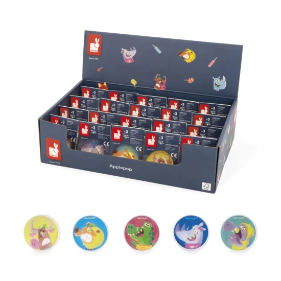 Bunter Hüpfball mit Löwen-, Krokodil-, Nilpferd-, Nashorn- oder Stier-Motiv