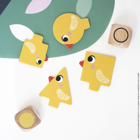 Game Birds Didaktik - pädagogisches Holzspiel zum Sortieren von Farben, Formen und Größen für Kinder