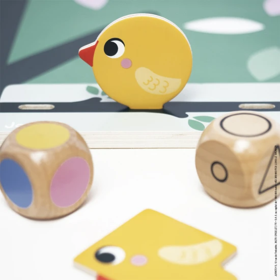 Game Birds Didaktik - pädagogisches Holzspiel zum Sortieren von Farben, Formen und Größen für Kinder