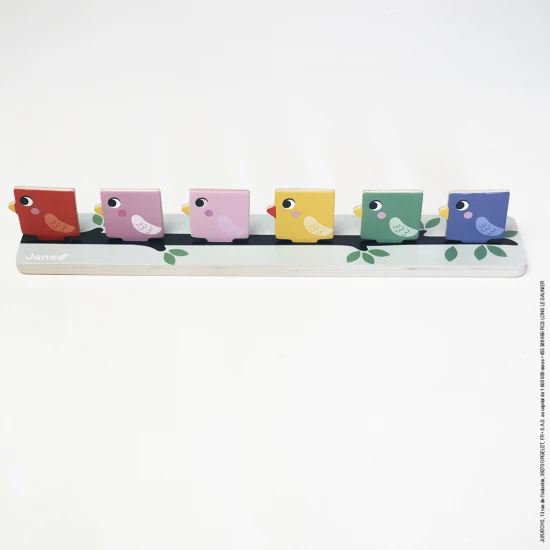 Game Birds Didaktik - pädagogisches Holzspiel zum Sortieren von Farben, Formen und Größen für Kinder