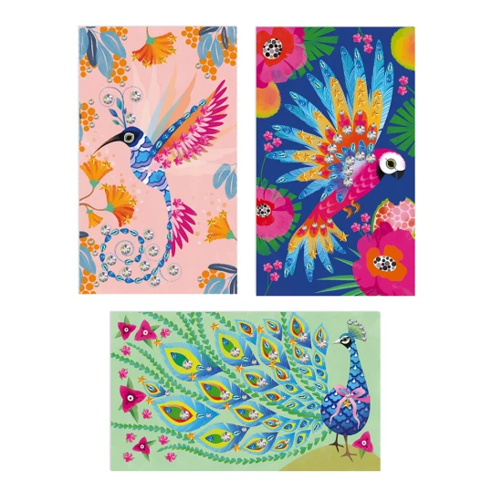 Glitzernde Bilder mit Strassperlen - ein Kreativset für Kinder zum Gestalten