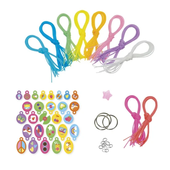 Scoubidou buntes Kreativset - Armbänder, Schlüsselanhänger und Dekorationen mit Leuchtstoffröhren basteln