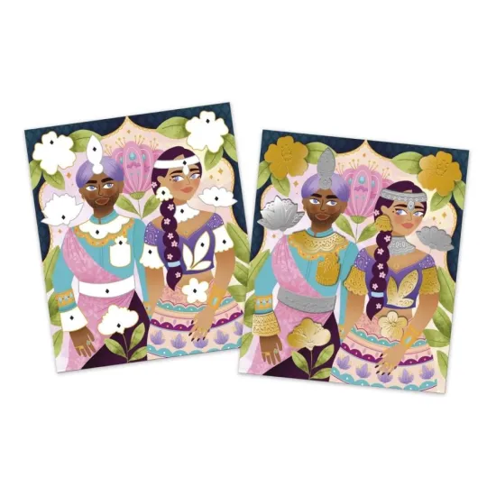 Kreativset Bollywood mit Metallicpapier - Kreativset für Kinder Janod