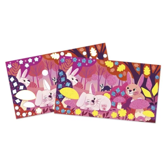 Kreativset Janod Schaumstoffaufkleber und Leuchtsand – Kreative Beschäftigung für Kinder