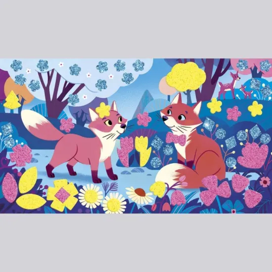 Kreativset Janod Schaumstoffaufkleber und Leuchtsand – Kreative Beschäftigung für Kinder