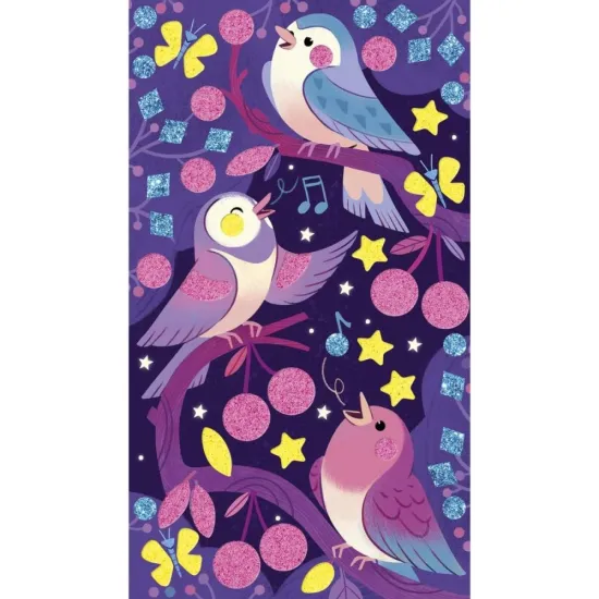 Kreativset Janod Schaumstoffaufkleber und Leuchtsand – Kreative Beschäftigung für Kinder