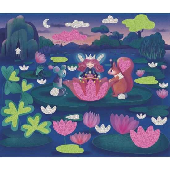 Kreativset für Kinder: Magische Feen mit Schaumstoffaufklebern und leuchtendem Sand.