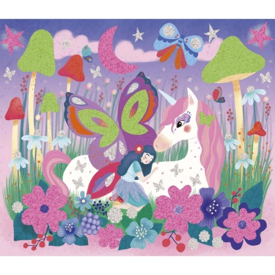 Kreativset für Kinder: Magische Feen mit Schaumstoffaufklebern und leuchtendem Sand.