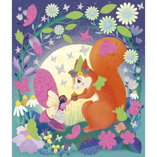 Kreativset für Kinder: Magische Feen mit Schaumstoffaufklebern und leuchtendem Sand.