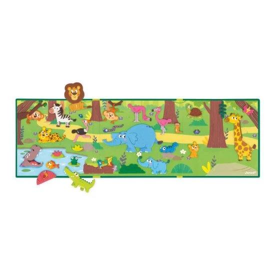 Magnetische Geschichten für Kinder mit afrikanischen Tieren von Janod.