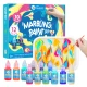 Marmorierset „Jarmelo“ – 12 Flaschen Farbe, Werkzeug und Papier für Wassermarmorierung