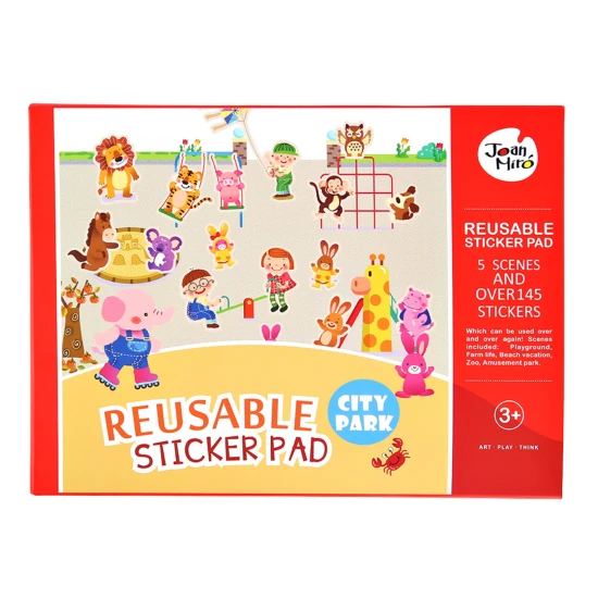 Jarmelo Stadtpark – Wiederverwendbare Sticker auf PVC-Folie, 5 Motive und über 145 bunte Sticker für kreatives Spielen