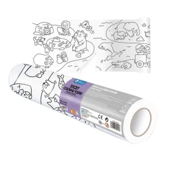 Selbstklebendes Malbuch auf Rolle Tiere 3 m