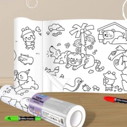 Selbstklebendes Malbuch auf Rolle Tiere 3 m