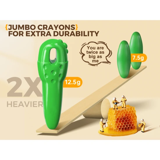 Melo-Bienenwachsmalstifte im Glas – 24 Stück in einer stabilen Box, farbenfroh, verspielt und kindersicher