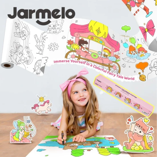 Selbstklebende Malrolle Sweet Girls 3 m Jarmelo
