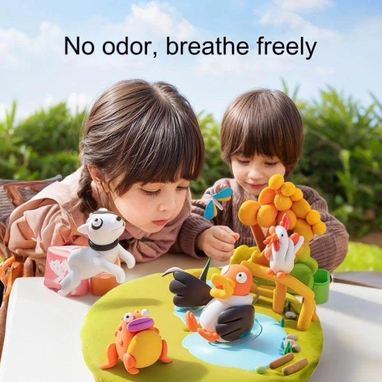 Jarmelo Modelliermasse in der Box – 12-farbiges Set, ungiftiger Modellierspaß für Kinder