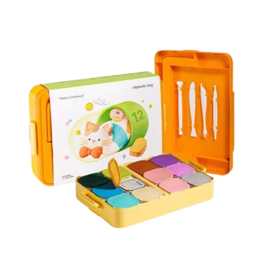 Jarmelo Modelliermasse in der Box – 12-farbiges Set, ungiftiger Modellierspaß für Kinder