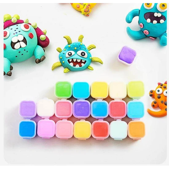 Jarmelo Modelliermasse in Kapseln 24 Stück – bunte, weiche und elastische Knete für Kinder