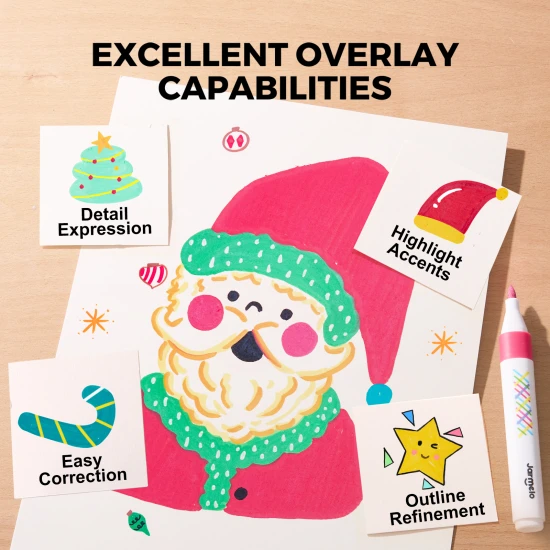 Vivid Layered Markers Jarmelo – auswaschbare Kindermarker mit Schichteffekt, 12er-Set