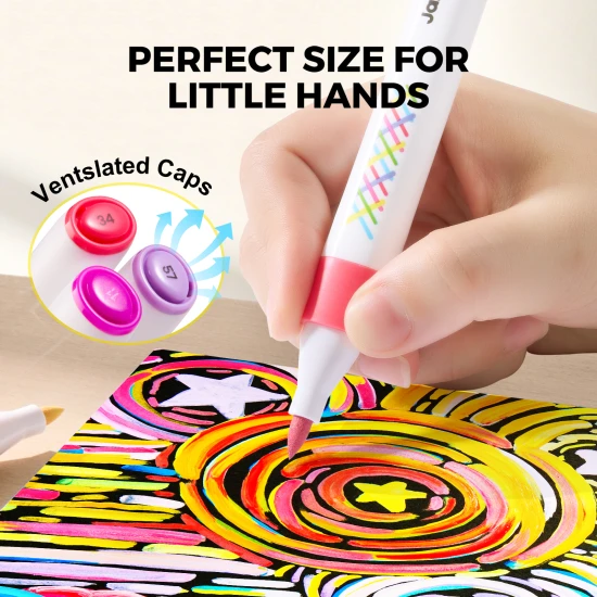 Vivid Layered Markers Jarmelo – auswaschbare Kindermarker mit Schichteffekt, 12er-Set